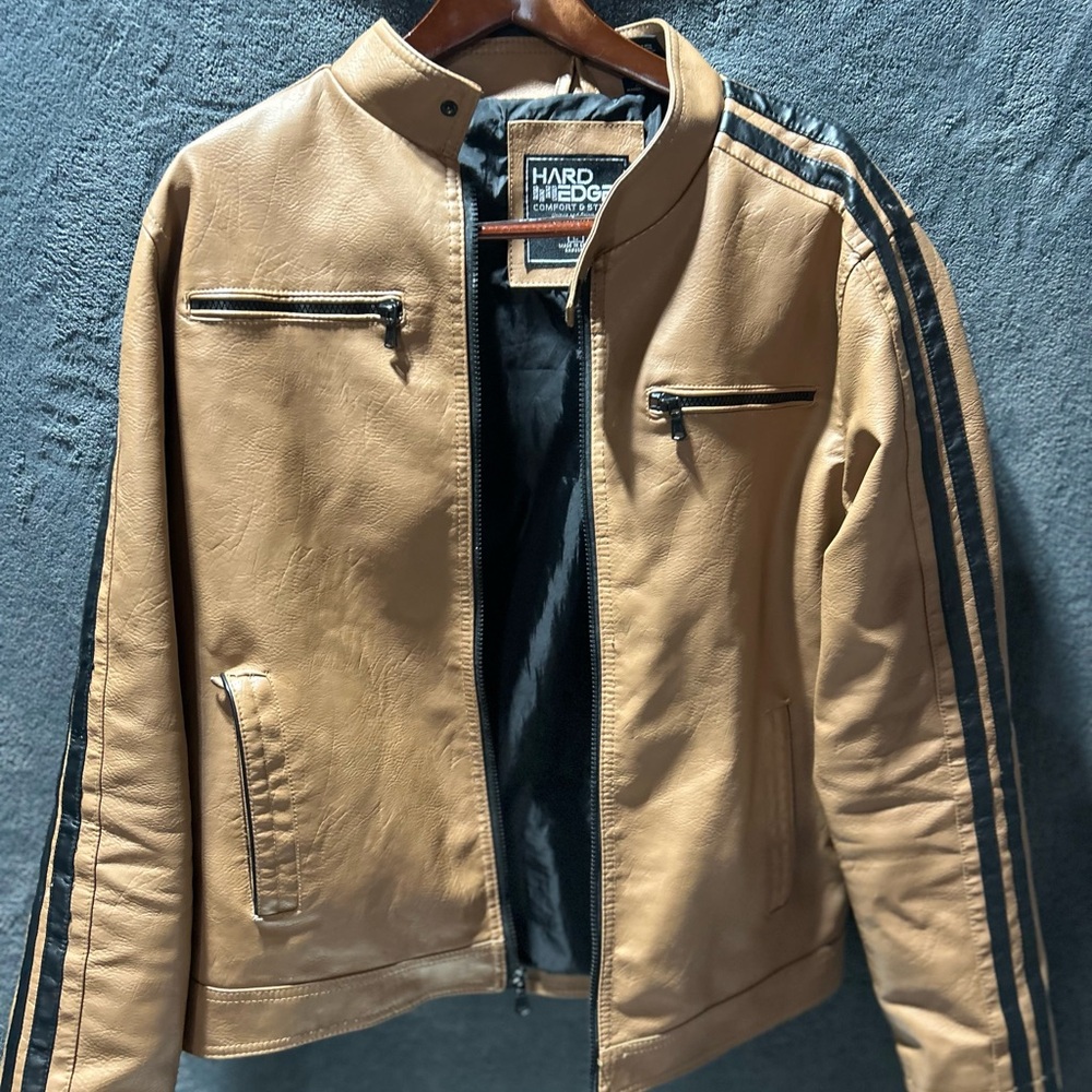 Hard edge leather jacket